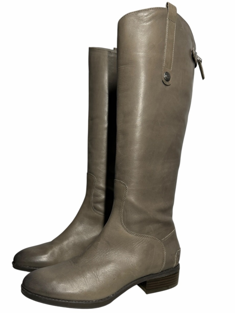 Sam Edelman Knee High Riding Boots in Taupe Gray - Size 7